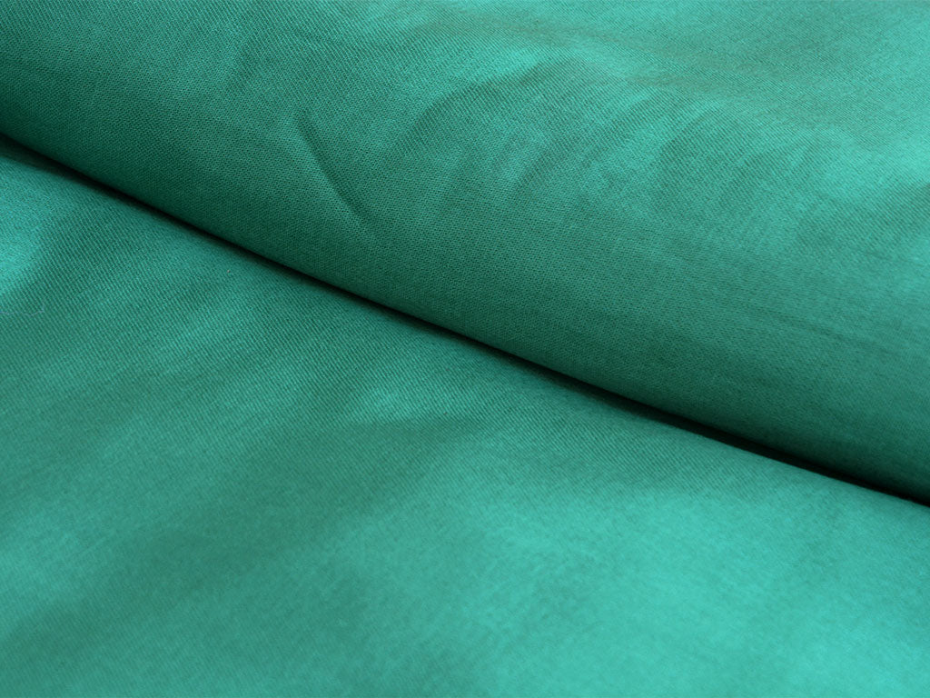 Teal Plain Pure Viscose Gaji Silk Fabric (Wholesale)