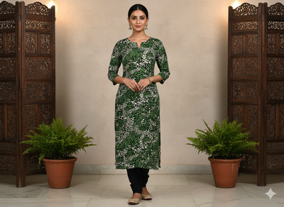 Light Green Leopard Digitally Printed Butter Crepe Fabric