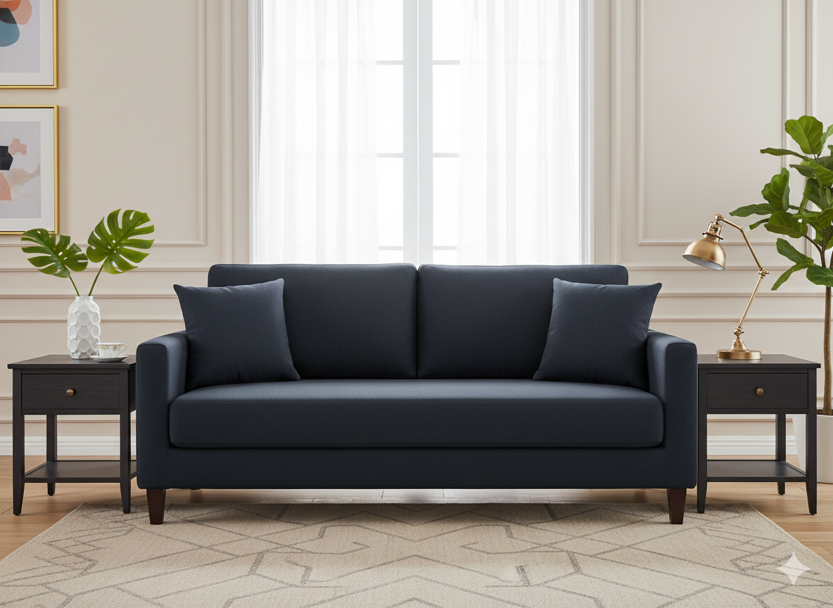 डेनिम नीला सादा भारी सूती कैनवास कपड़ा