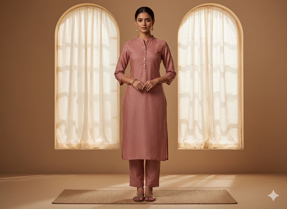 ईंट लाल सादा ग्लेज्ड कॉटन कपड़ा (थोक)