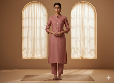 ईंट लाल सादा ग्लेज्ड कॉटन कपड़ा (थोक)