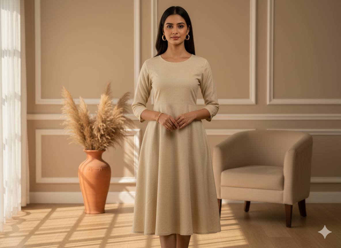 Off White Plain 100% Pure Mul Mul Cotton