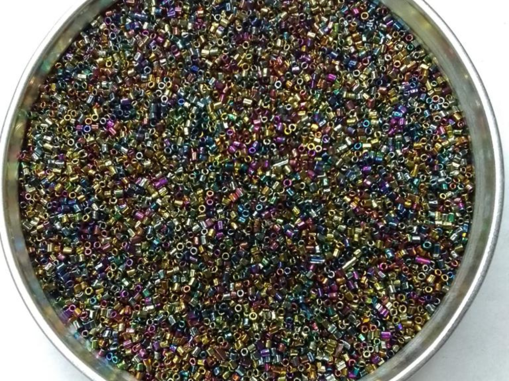 Multicolour Rainbow 2 Cut Glass Seed Beads- 1.5 mm