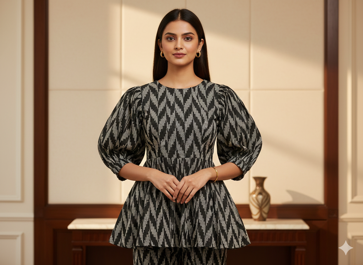 काले और ग्रे शेवरॉन पैटर्न शुद्ध कपास जैक्वार्ड कपड़ा