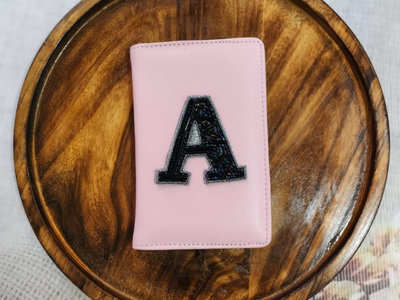 Black Embellished "A" Cutdana Handwork Patches