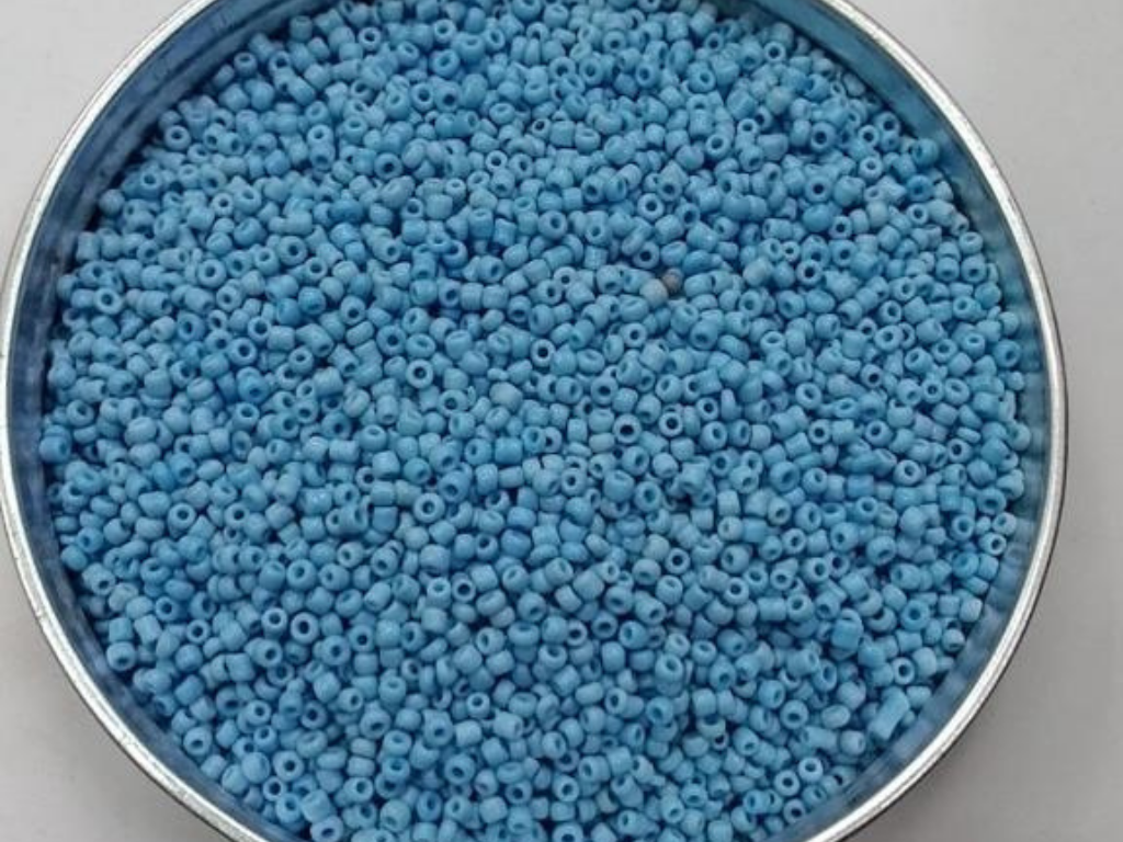 Light Blue Opaque Round Rocaille Glass Seed Beads- 2 mm (Wholesale)