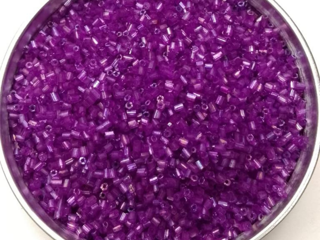 Bright Purple 2 Cut Glass Seed Beads- 2 mm (Wholesale)