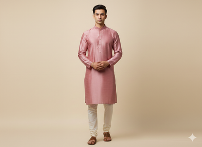 Dusty Lilac Plain Bangalore Raw Silk Fabric  (Wholesale)