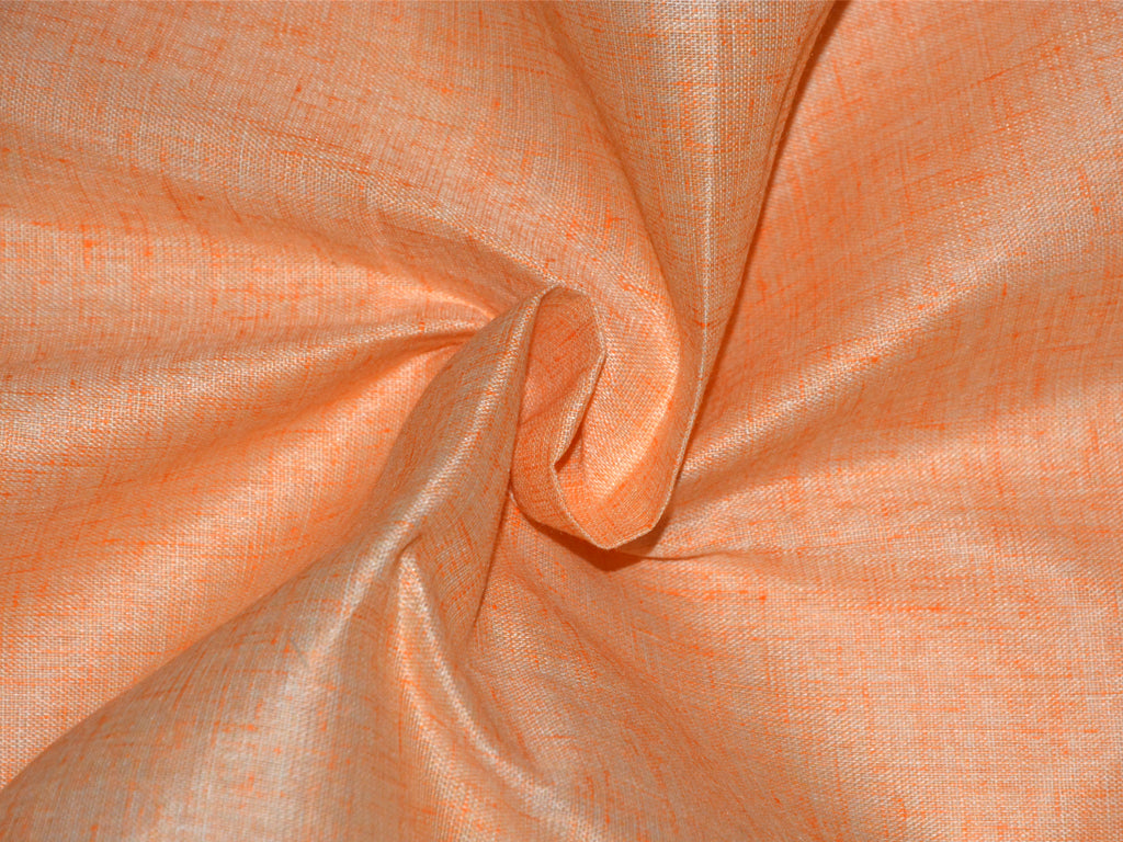 Light Orange Shaded Plain Cotton Linen Fabric