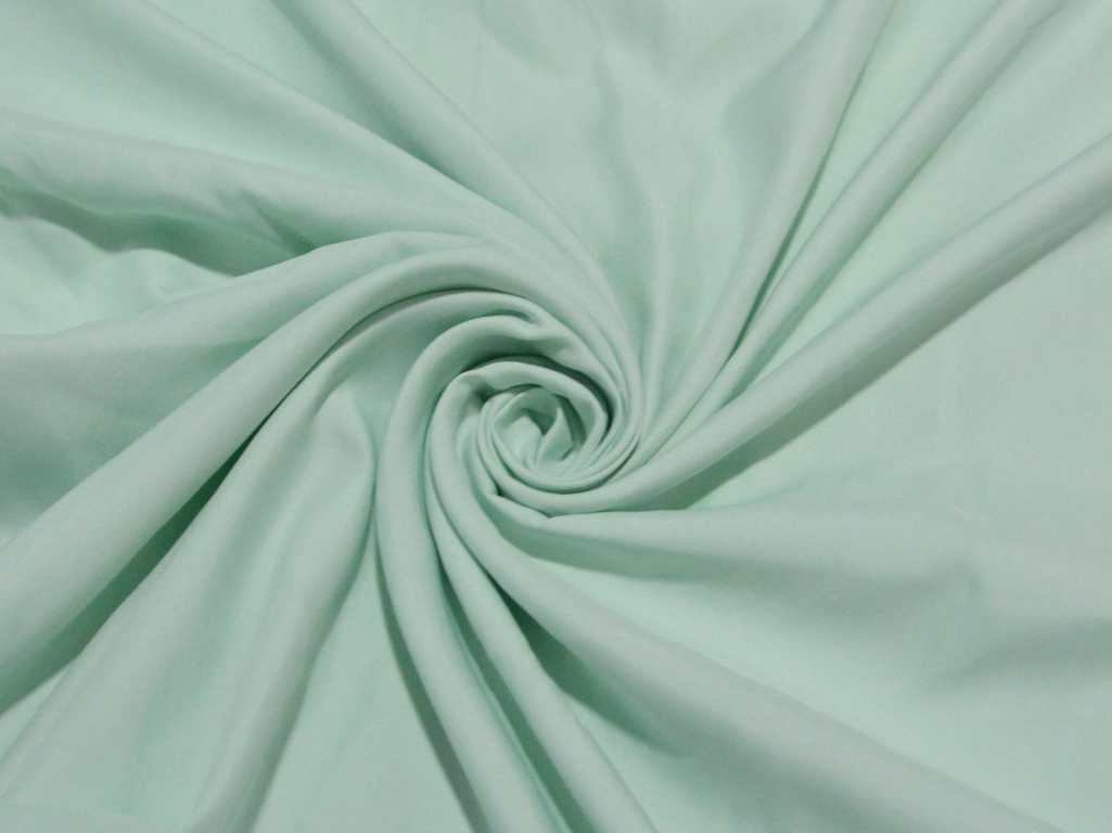 Aqua Plain Malai Satin Fabric  (Wholesale)