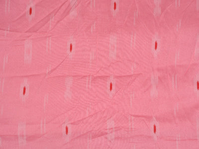 Pink Abstract Ikkat Printed Rayon Fabric