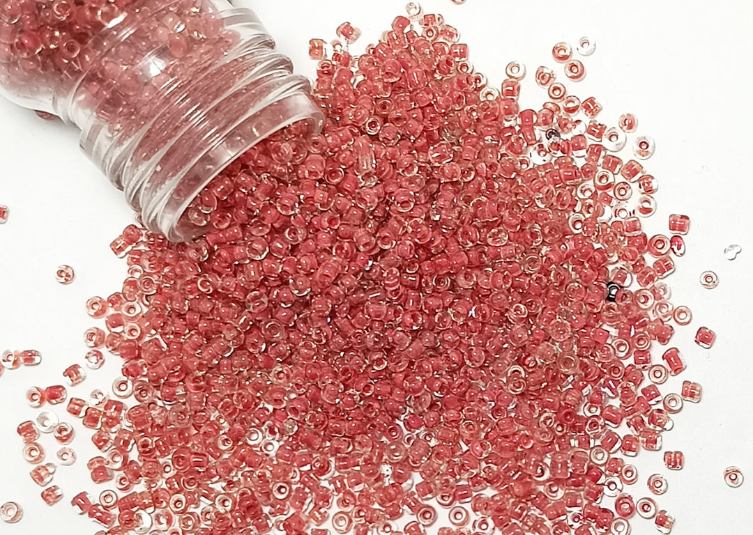 Red Inside Dyed Round Rocailles Glass Seed Beads (Wholesale)