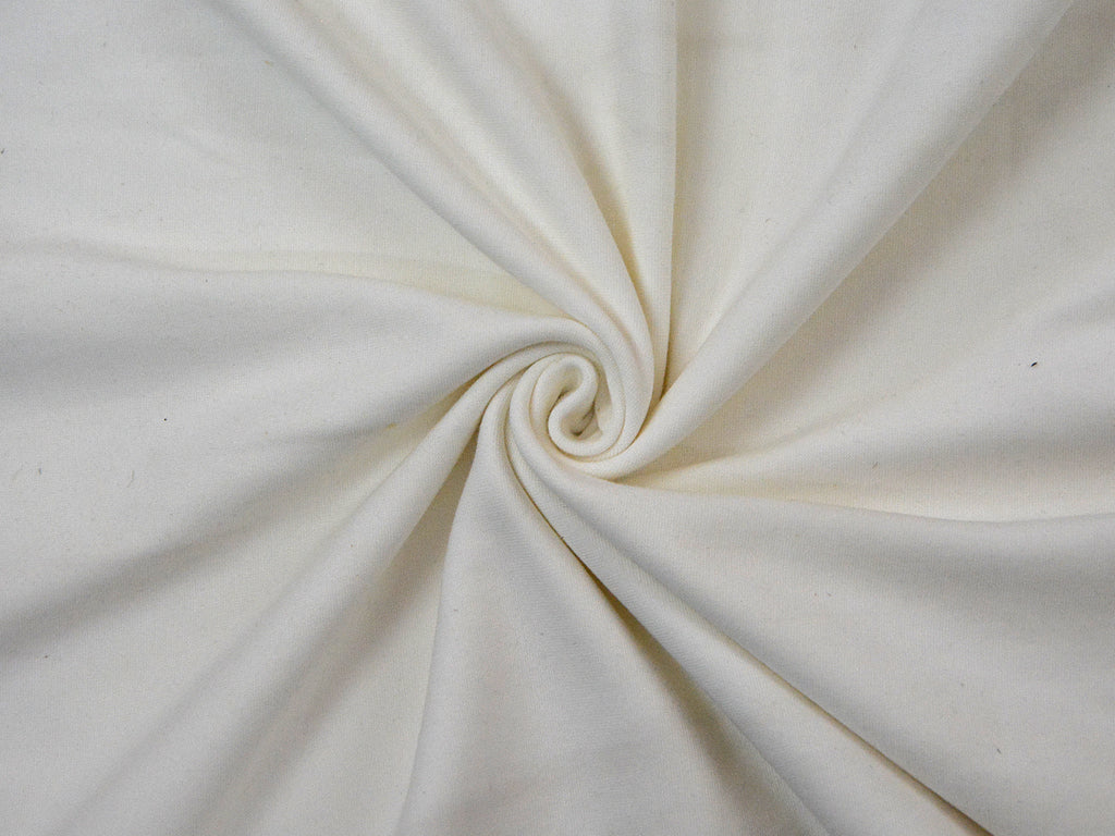 White Plain Knitted Cotton Fabric