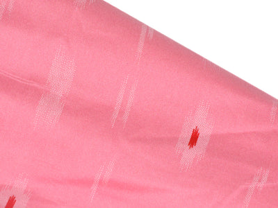 Pink Abstract Ikkat Printed Rayon Fabric