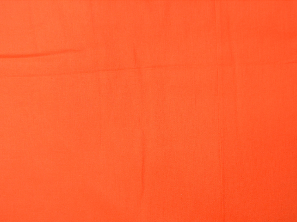 Orange Plain 100% Pure Mul Mul Cotton