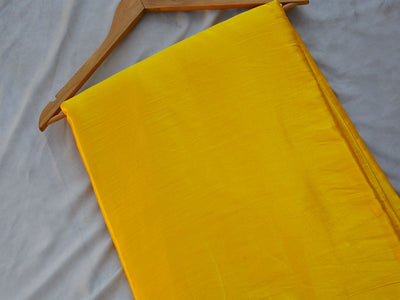 Sunny Yellow Plain Pure Viscose Gaji Silk Fabric