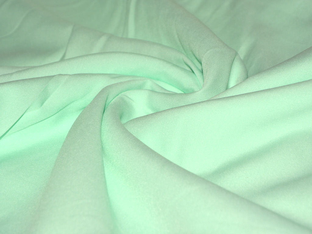 Lime Green Plain Crepe Satin Fabric