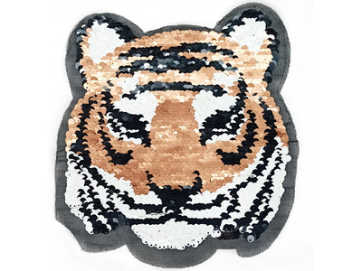 Yellow Tiger Reversible Sequins Motifs