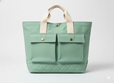 मिंट ग्रीन सादा भारी सूती कैनवास कपड़ा