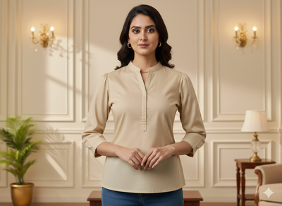 चमकीला पीला सादा ग्लेज्ड कॉटन कपड़ा