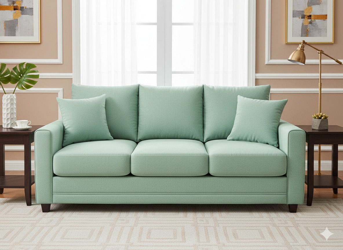 मिंट ग्रीन सादा भारी सूती कैनवास कपड़ा