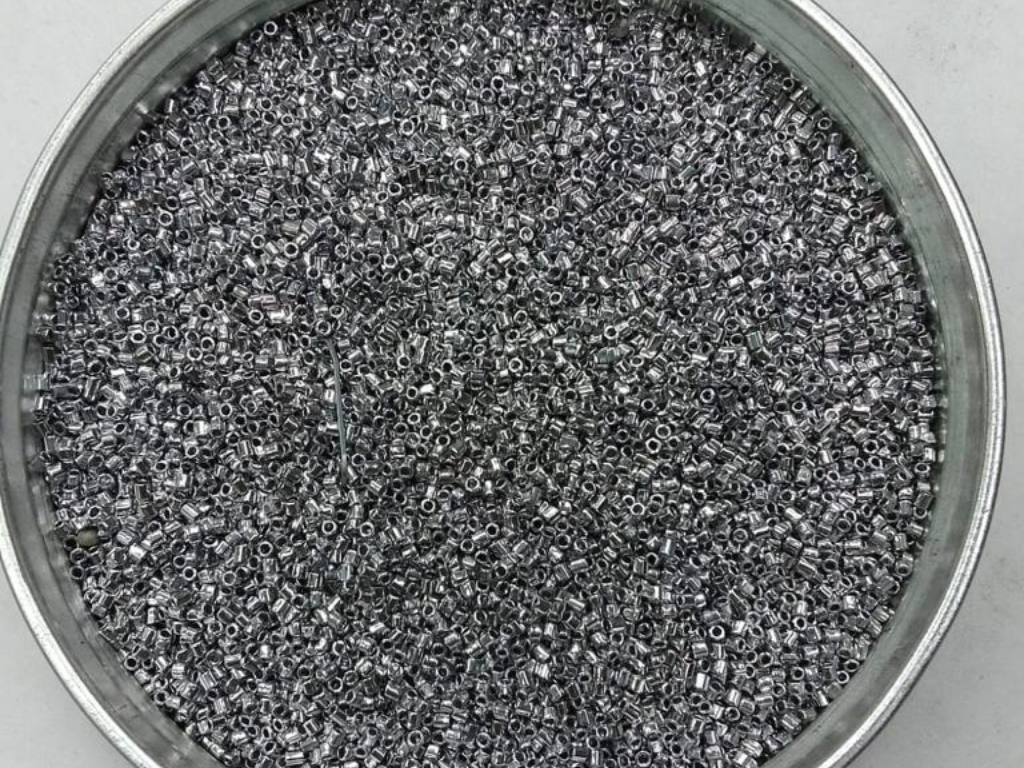 Bright Silver 2 Cut Glass Seed Beads- 1.5 mm
