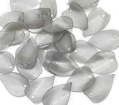 Light Gray Matte Finish Acrylic Embellishments With Hole