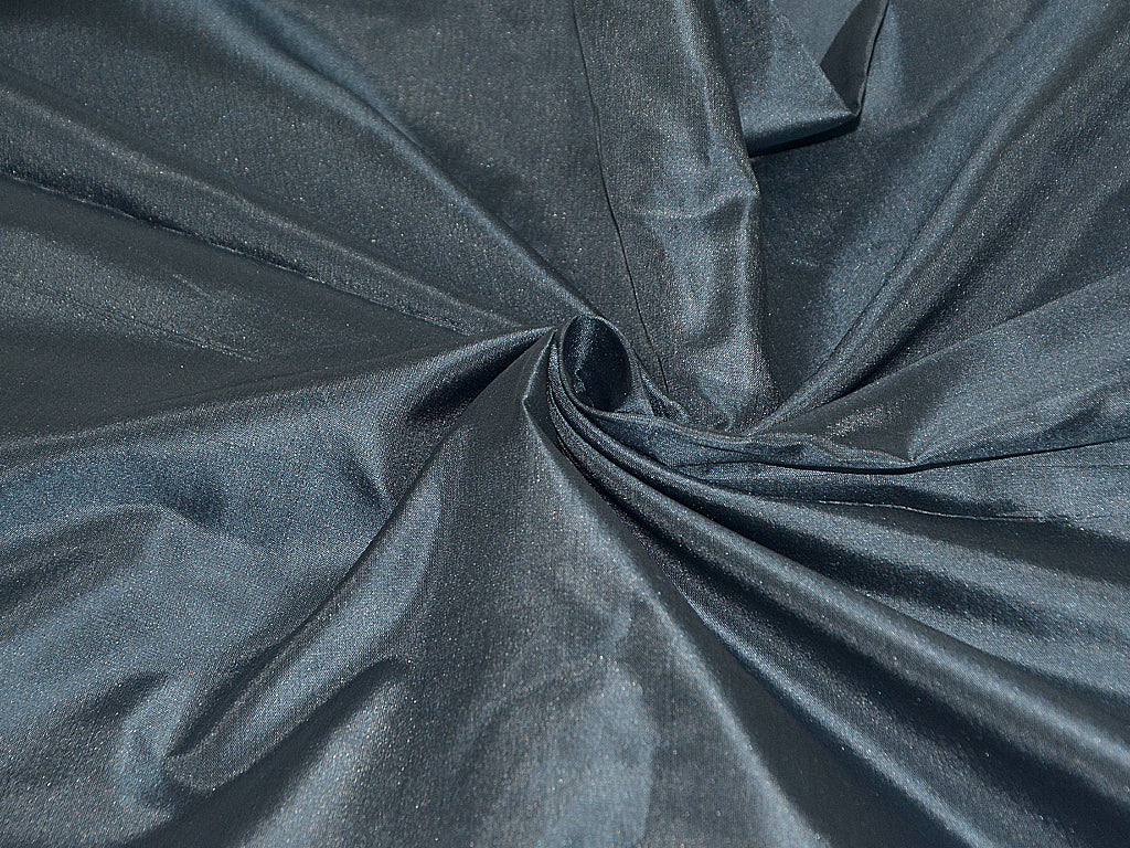 Precut Of 1.5 Meters Of Graphite Silver Plain Pure Silk Fabric
