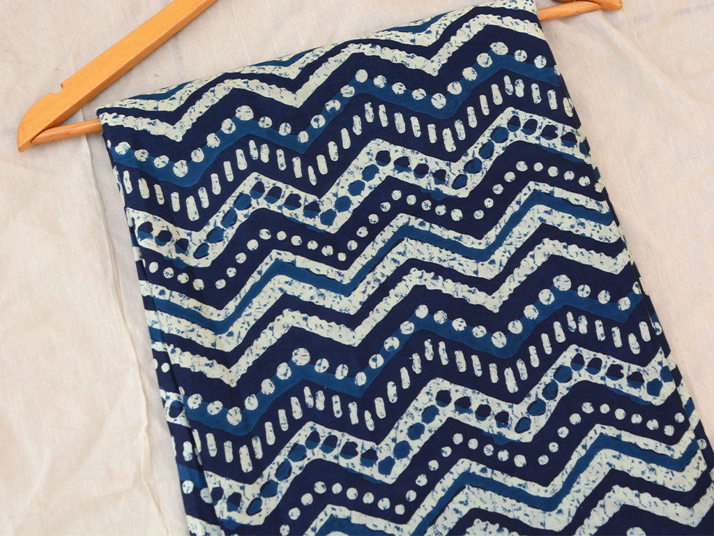 Blue Traditional Pure Mul Mul Cotton Fabrics