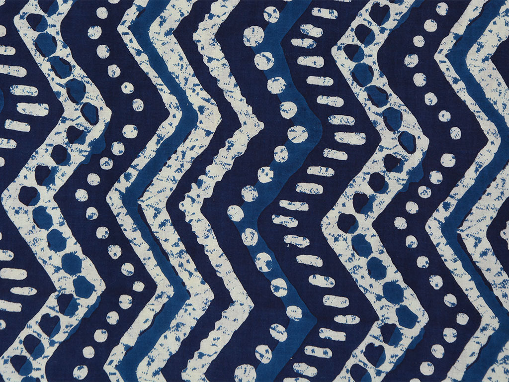 Blue Traditional Pure Mul Mul Cotton Fabrics