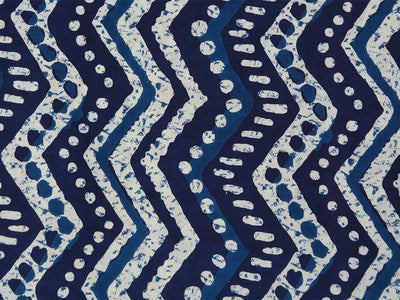 Blue Traditional Pure Mul Mul Cotton Fabrics