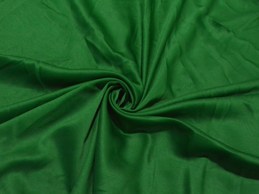 Forest Green Plain Malai Satin Fabric  (Wholesale)