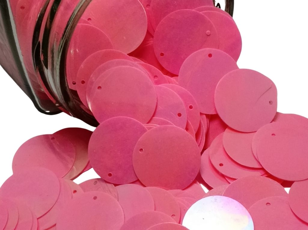 Blush Pink Circular One Hole Plastic Sequins