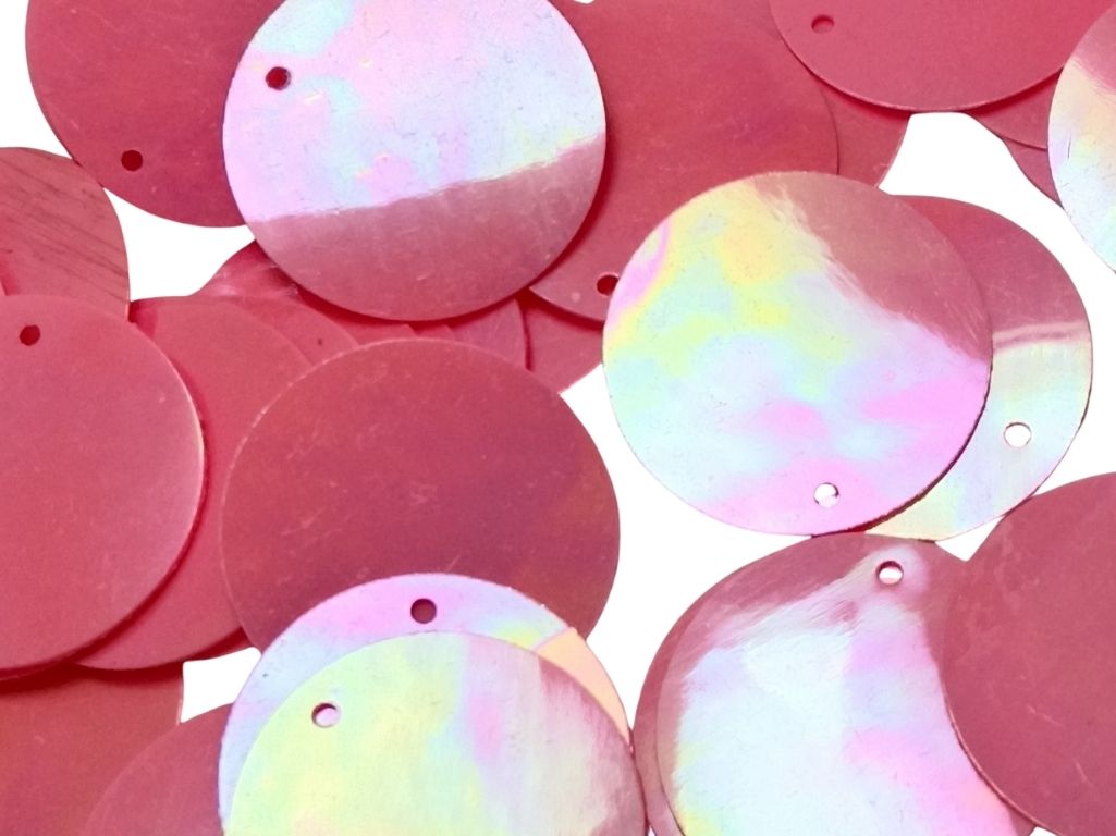 Blush Pink Circular One Hole Plastic Sequins