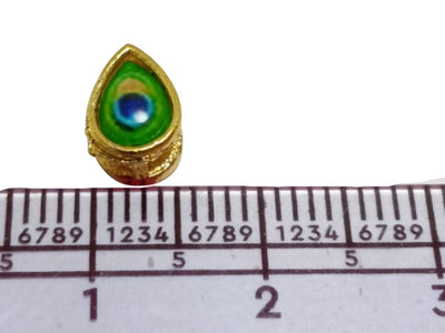 Green Teardrop Peacock Design Kundan Stones