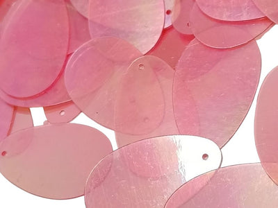 Light Pink Oval One Hole Plastic Sequins