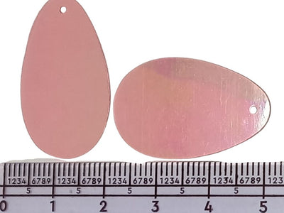 Light Pink Oval One Hole Plastic Sequins