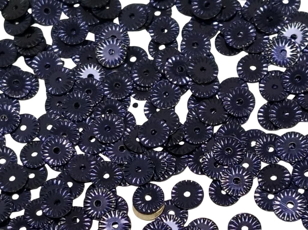 Purple Circular One Hole Plastic Sequins