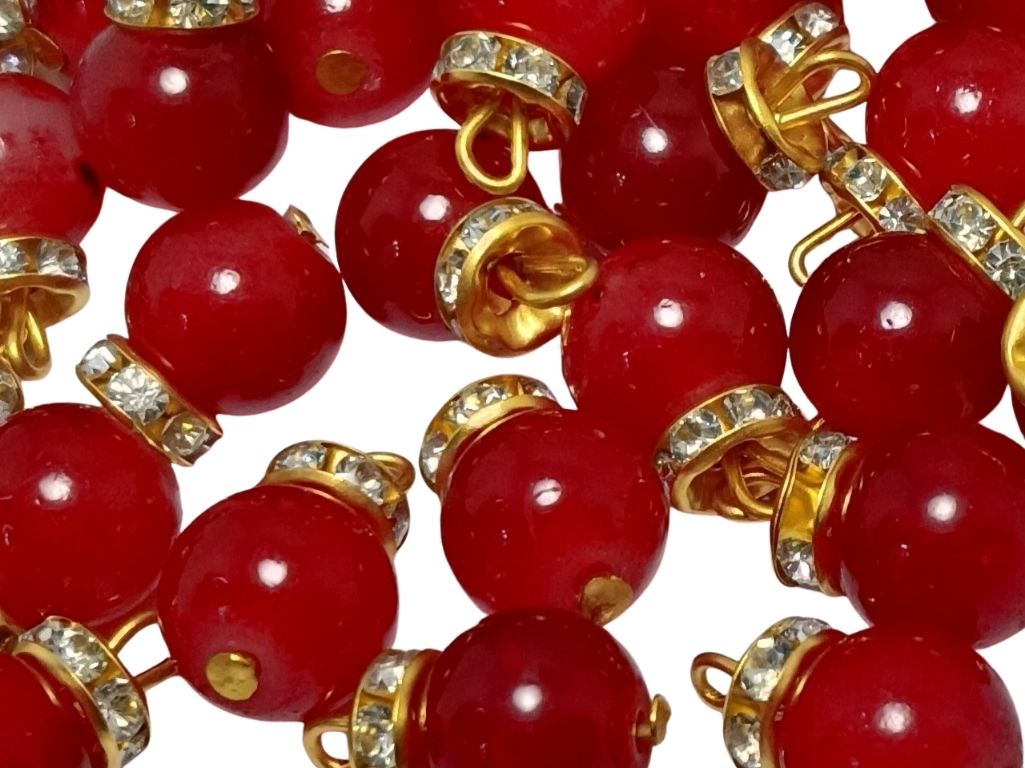 Red Spherical Loreal Beads