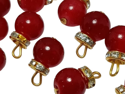 Red Spherical Loreal Beads