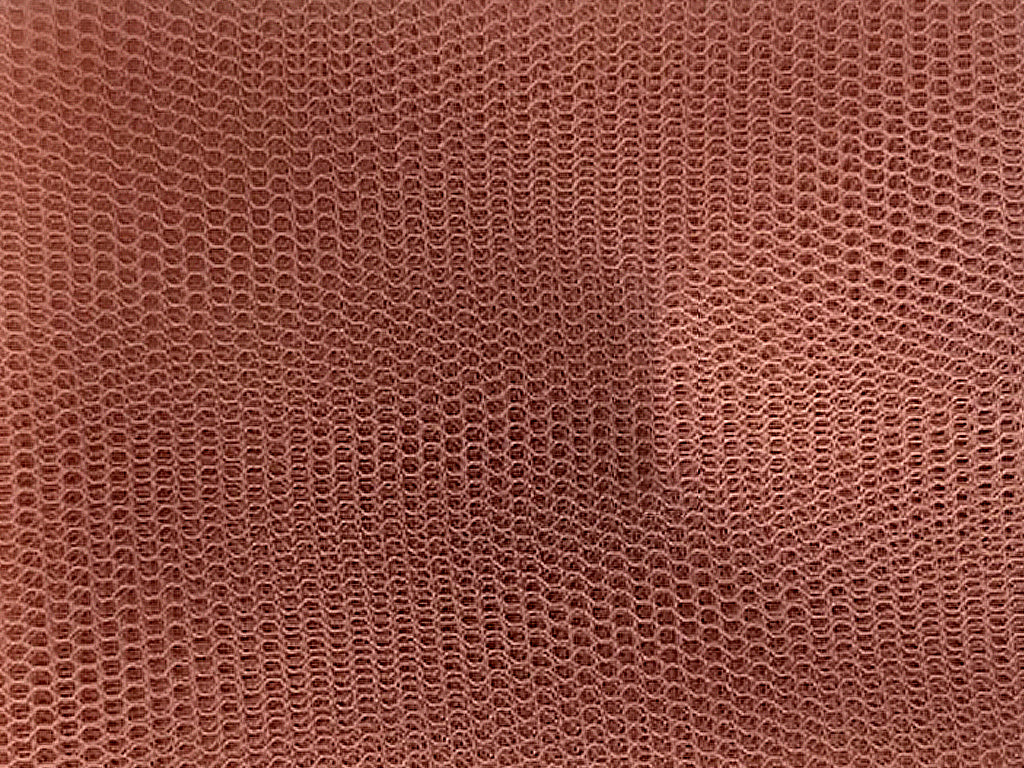 Tawny Brown Plain Net Fabric