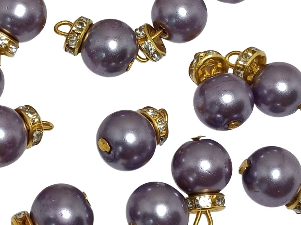 Purple Spherical Loreal Beads