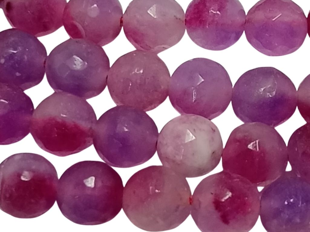 Purple 8 mm Rondelle Jade Quartz Stones