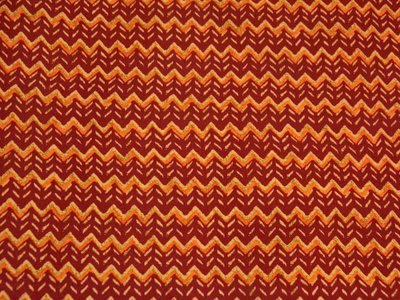 Marron Zigzag Printed Semi Pashimna Woolen Fabric