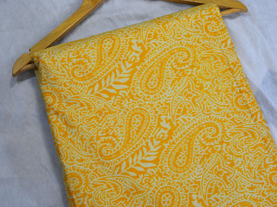 Yellow Pure Traditional Cotton Fabric