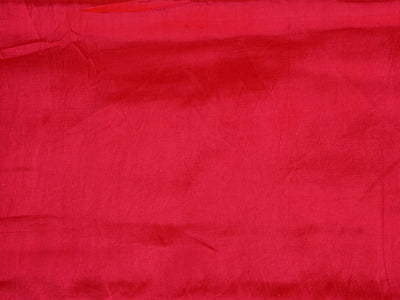 Red Plain Pure Viscose Gaji Silk Fabric