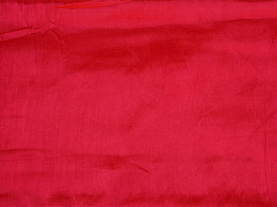 Red Plain Pure Viscose Gaji Silk Fabric (Wholesale)