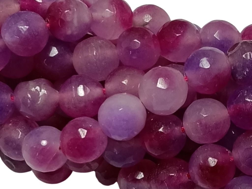 Purple 8 mm Rondelle Jade Quartz Stones