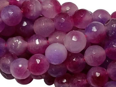 Purple 8 mm Rondelle Jade Quartz Stones