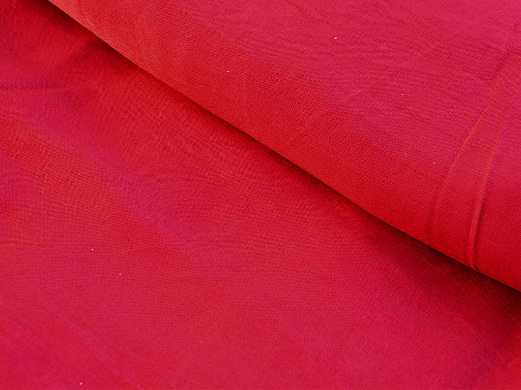 Red Plain Pure Viscose Gaji Silk Fabric